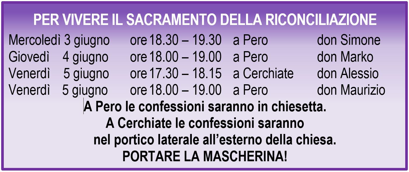 PER VIVERE IL SACRAMENTO DELLA RICONCILIAZIONE