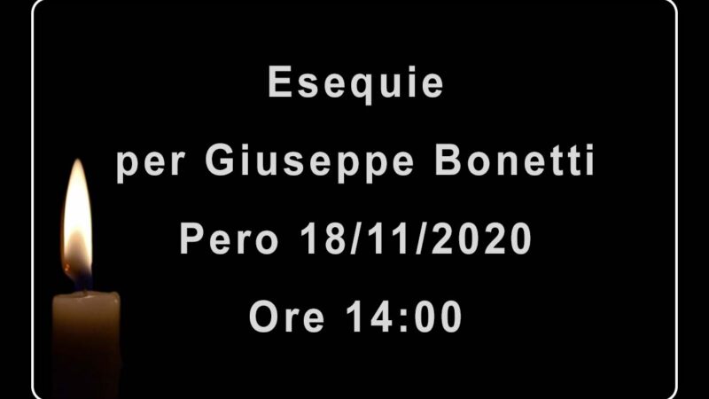 Esequie per Giuseppe Bonetti