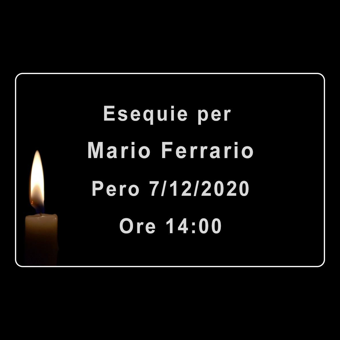 Esequie per Mario Ferrario