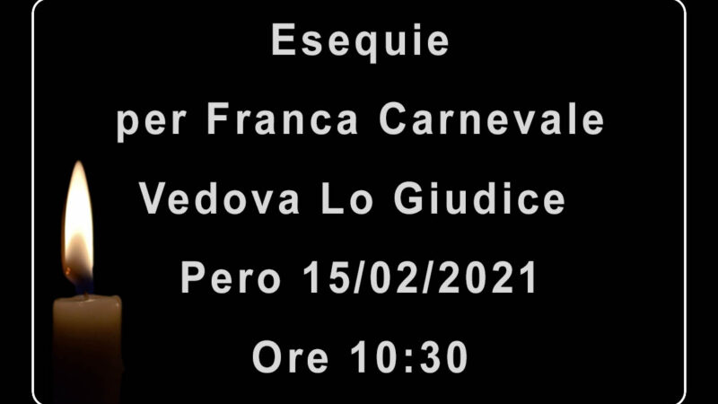 Esequie per Franca Carnevale vedova Lo Giudice