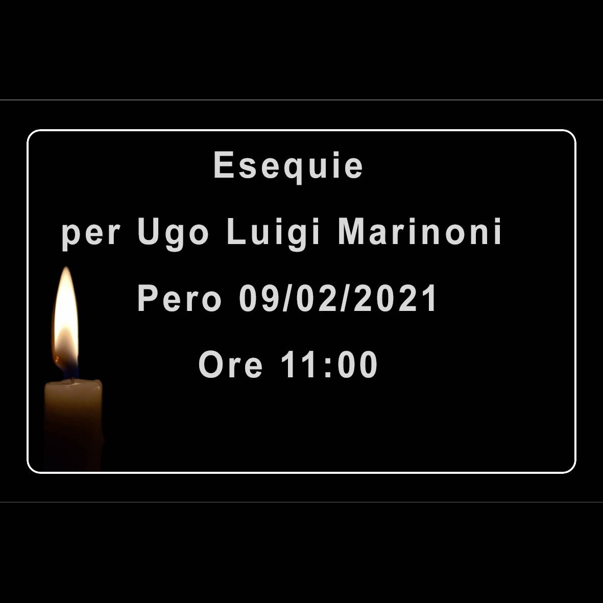 Esequie per Ugo Luigi Marinoni