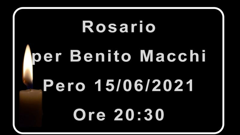 Rosario per Benito Macchi